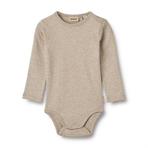 Wheat - Rib Body Spencer LS, Gravel Melange